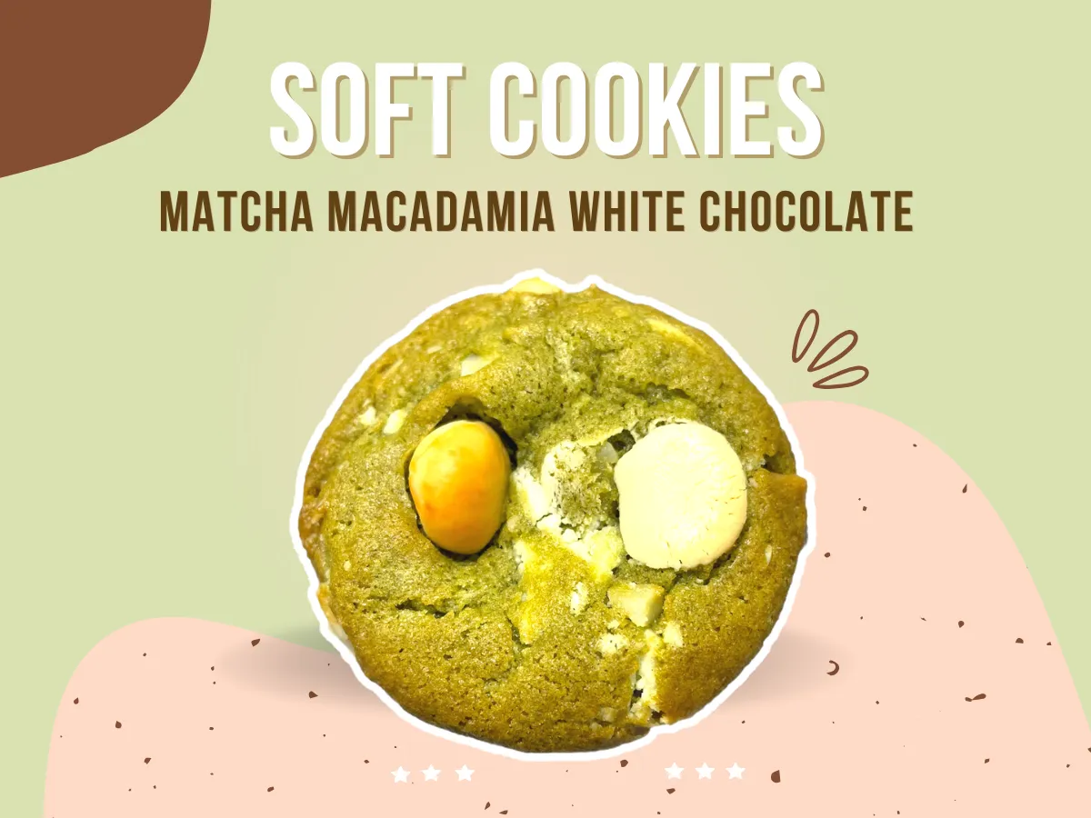 Matcha macadamia white chocolate cookies Chanlé Kitchen matcha macadamia white chocolate cookies